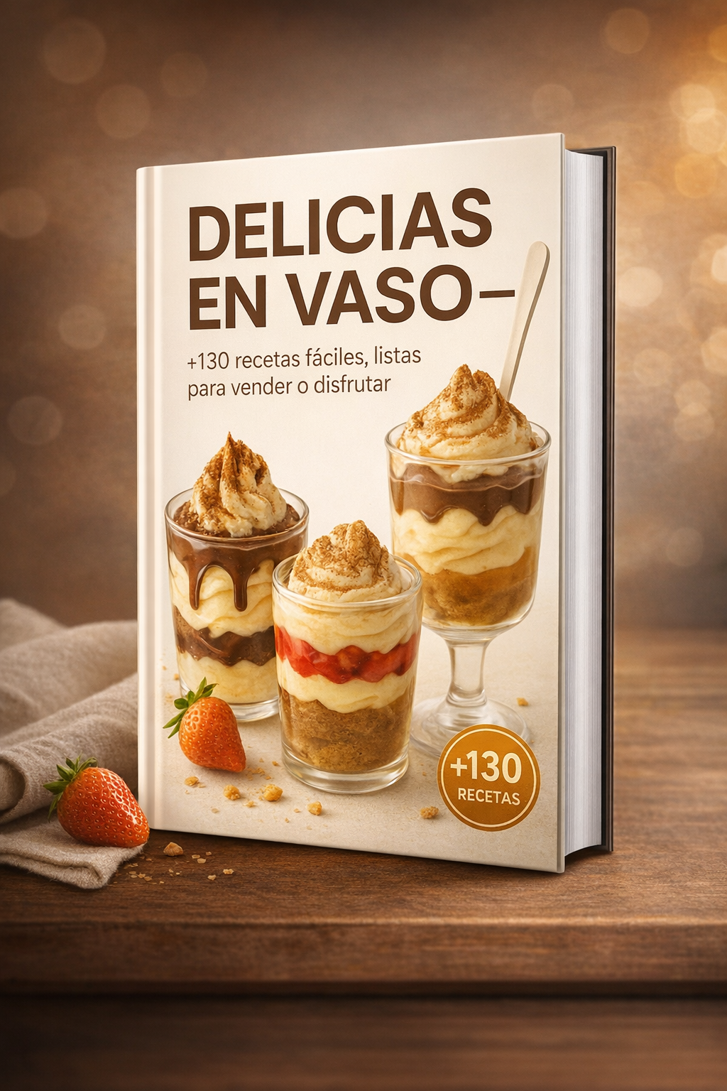 DELICIAS EN VASO +130 RECETAS + 4 BONUS DE REGALO