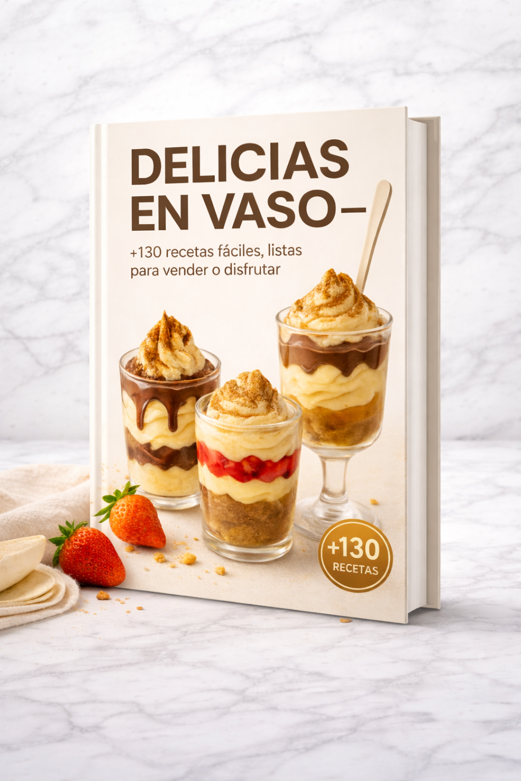 DELICIAS EN VASO +130 RECETAS + 4 BONUS DE REGALO