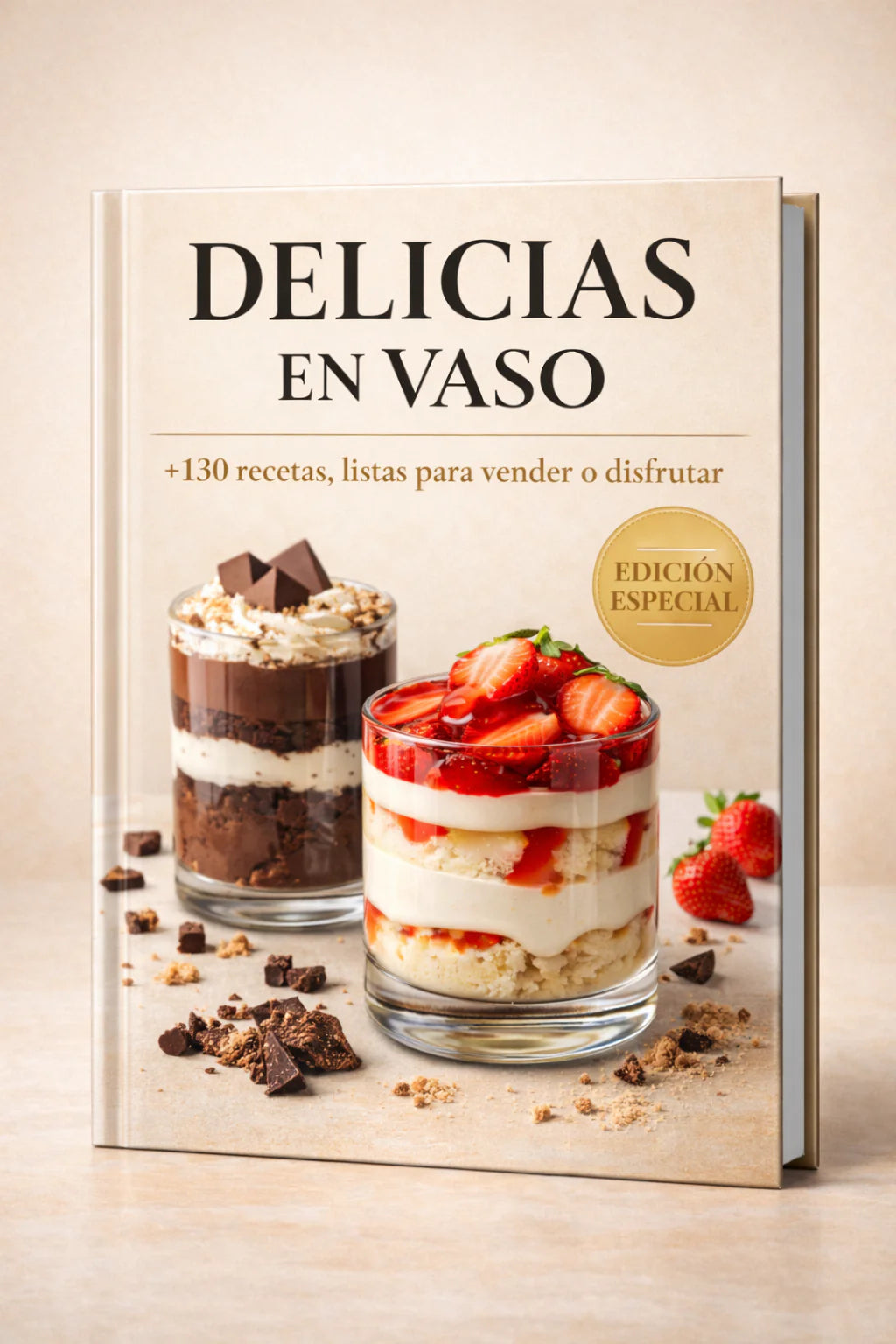 DELICIAS EN VASO +130 RECETAS + 4 BONUS DE REGALO